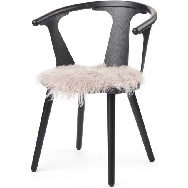 Sheepskin House Curly Schapenvacht Stoel Cover D38 cm dove