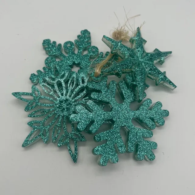 KV designs Kersthangers - Kersthanger set van 4 - turquoise