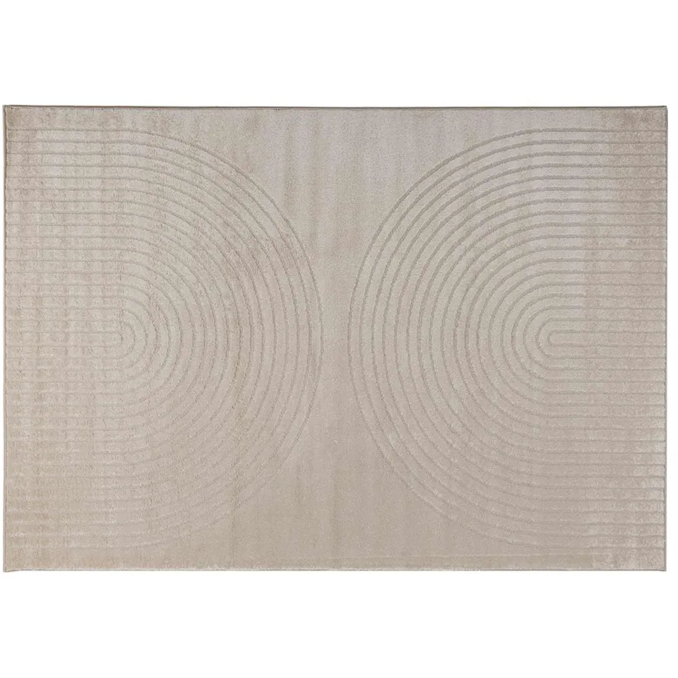 vidaXL Binnen kleed GALATI Beige 140 x 200 cm Polyester Medium Pile
