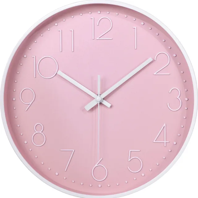 UDUTCH Klok roze 30 cm - Wandklok - Muurklok - Stil uurwerk - Klok