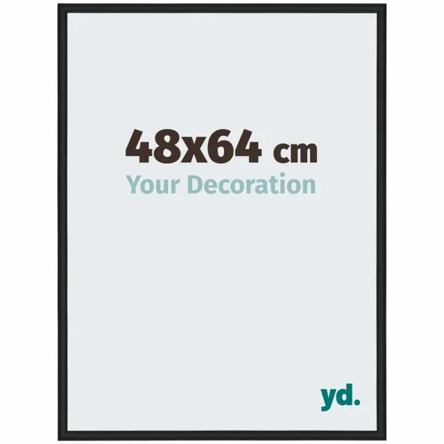 yd. Your Decoration - Fotolijst 48x64 cm - Aluminium - Zwart Hoogglans - Miami