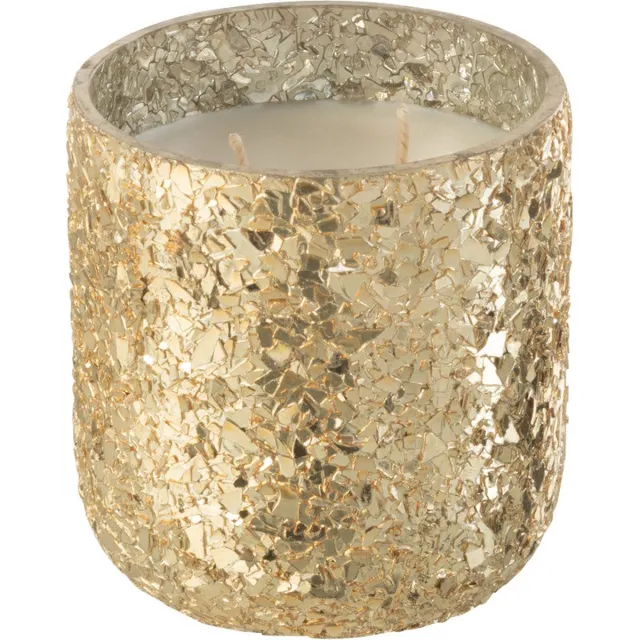 J-Line geurkaars Luxuria - Vanilla Escape - glas - goud - small - 40U