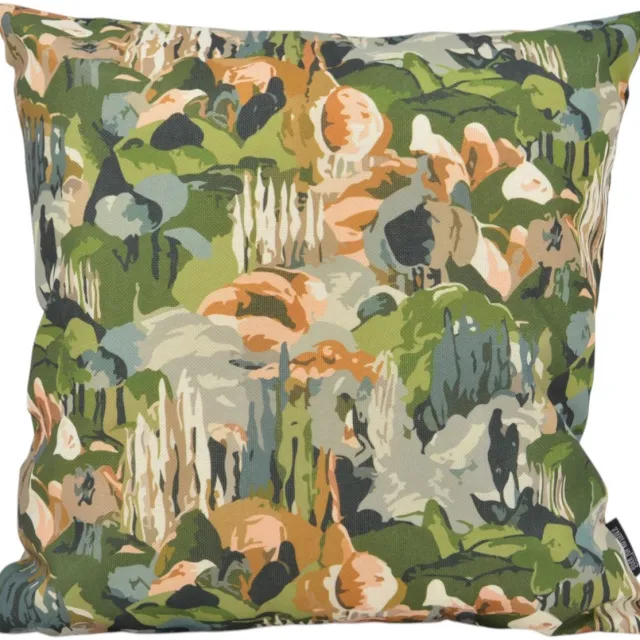 Gek op Kussens! Mountain Forest Kussenhoes | 45 x 45 cm | Katoen/Linnen Blauw/Groen