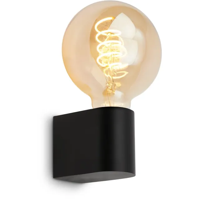 Briloner Donga - LED Retro Spiegellamp - spiegelverlichting badkamer - buiten wandlamp - E27 fitting - zwart - 4.5 x 8 x 9.5 cm