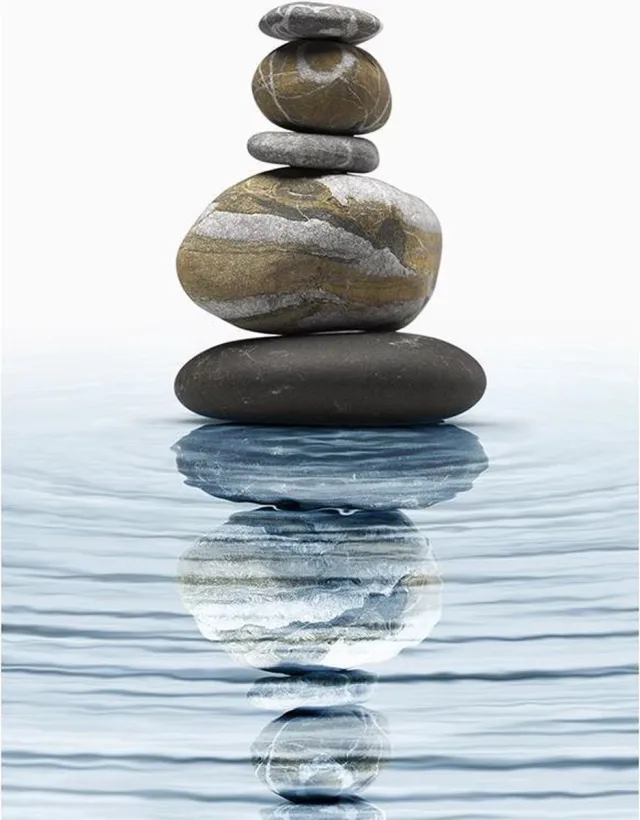 Linea Hogar 1x Zelfklevende Poster Stones| 200x140cm | Kei rood