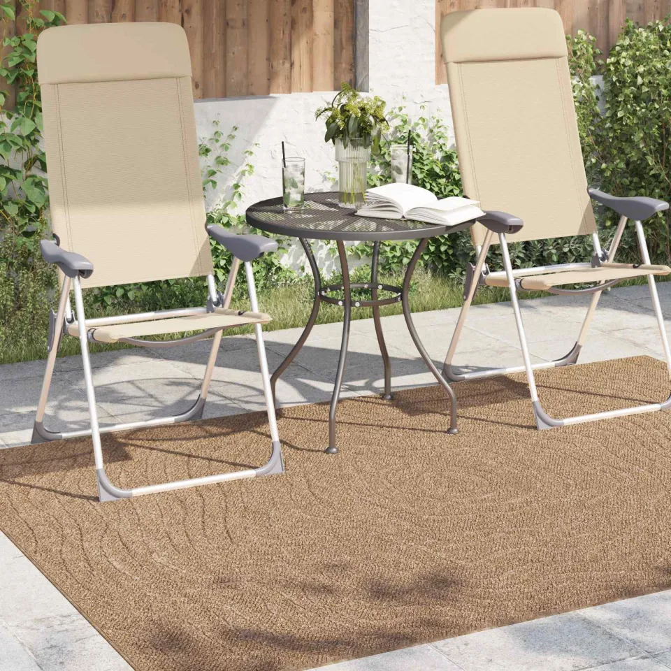 vidaXL Binnen- en buitentapijt AGIRA Naturel 200 x 140 cm Polyester, foto 3