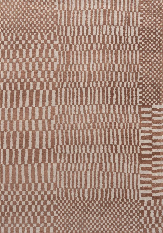 Louis de Poortere Wasbaar Binnen & Buiten Vloerkleed - 240 x 240 cm - Louis De Poortere Berber Ksar - Laagpolig Tapijt - Gerecycled PET - Made in Belgium - Circulair Rood