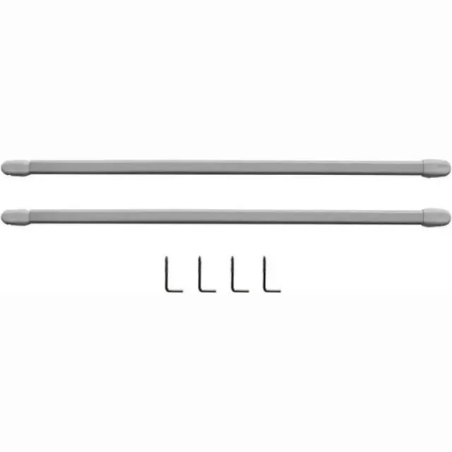 Gifi diffusion Uitschuifbare gordijnroede - 30-50 cm - metaal - wit - 2 stuks