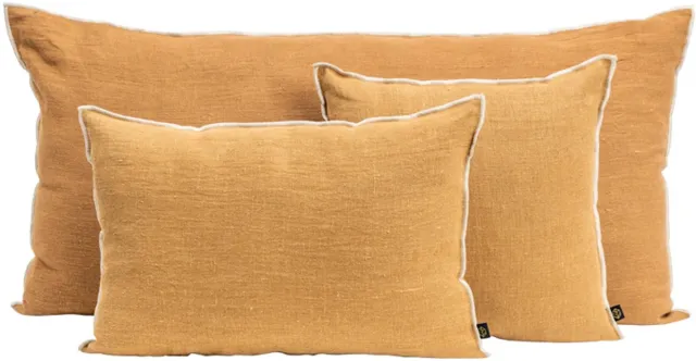 Haomy Chennai linnen kussen tabac 55x110 cm tabac-bruin