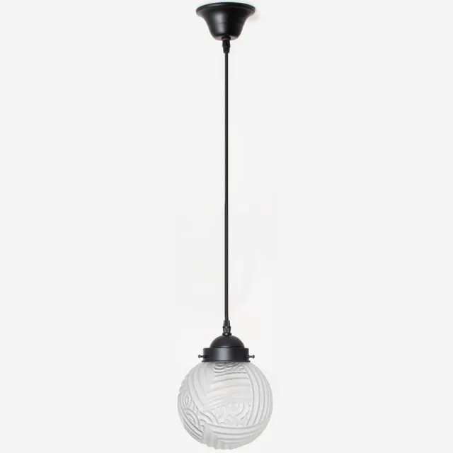 Coloured by Art Hanglamp aan snoer Nouveau Romance Geëtst Moonlight - Art Deco Trade Zwart