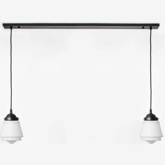 Coloured by Art 2 x Komeet lampen aan plafondbalk Moonlight - Art Deco Trade Wit