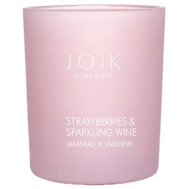 JOIK Geurkaars Strawberry & Sparkling Wine Vegan (150 gr) roze