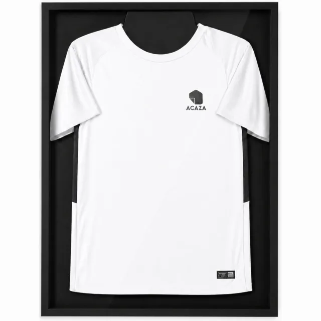 Acaza Wissellijst - Shirt inlijsten - 70x90 cm - MDF Hout - Zwart - 3D fotolijst - Wissellijst Voetbalshirt - Voetbal - Basket - Wielershirt