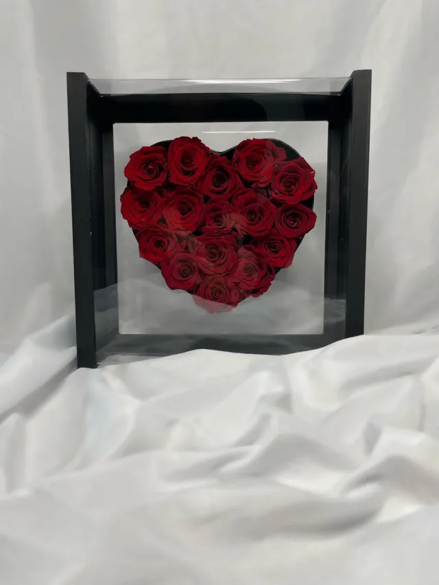AG Luxurygift AG Luxurygifts Long life box - flower box - rozen box - cadeau - Moederdag cadeau - long life roses - heart - liefde - cadeau for haar Rood