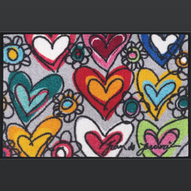Kleen-Tex With Love, all things are possible- Kleen-Tex - 50 x 75 cm grijs