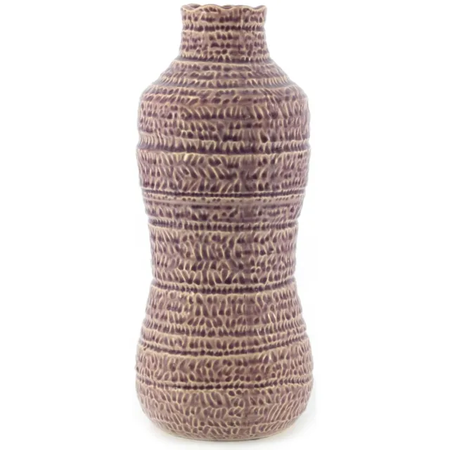 homebound by ky Aardewerk vaas curve paars | bloemenvaas | 18x18x42cm