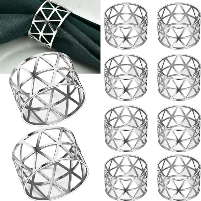 Cosensi Servetringen zilver 10 stuks Metaal Universele Tafeldecoratie voor Bruiloft Diner Jubileum Feest Any