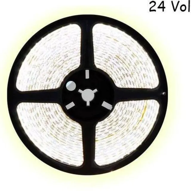 ABC-Led 5 meter koud wit led strip - 120Leds/m - 24V - 3528