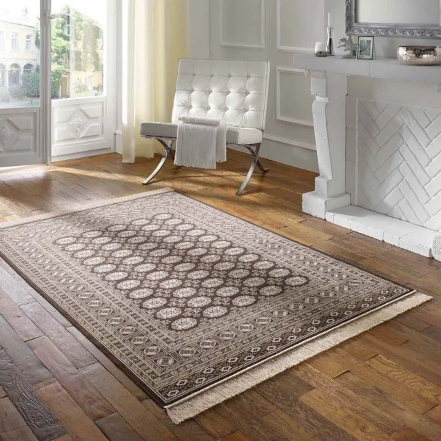 Tapeso Oosters tapijt - Regal Leonor bruin/zwart 135x195