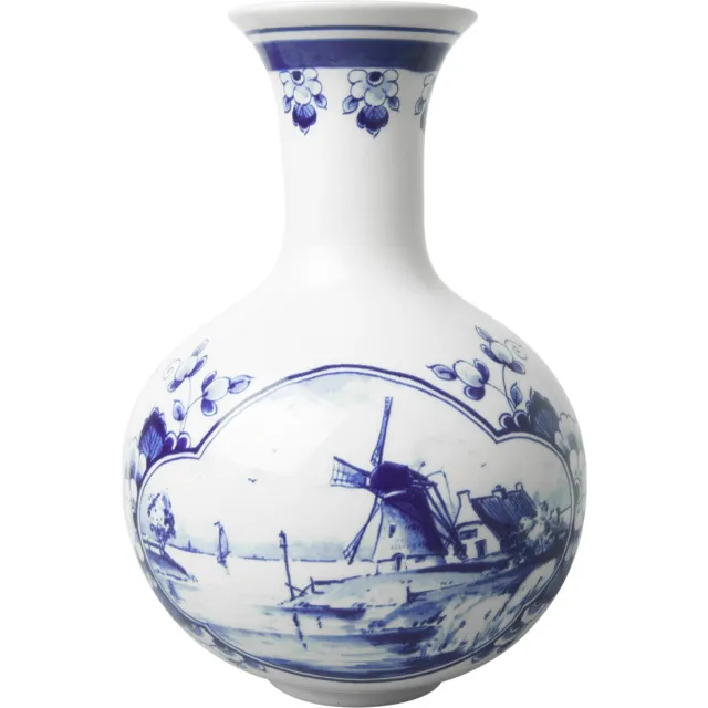Heinen Delfts Blauw Buikvaas Molen - Keramiek - 20 cm Delfts blauw