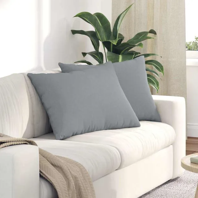 vidaXL Sofa Kussens 2 st Stof Lichtgrijs 70 x 50 cm
