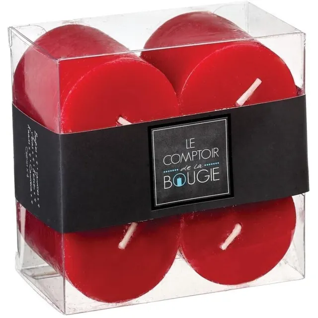 Atmosphera Créateur d'intérieur® Rode kaarsjes - votief kaars rustiek rood - d4.5 x4 cm - rood - BRANDTIJD 7 UUR
