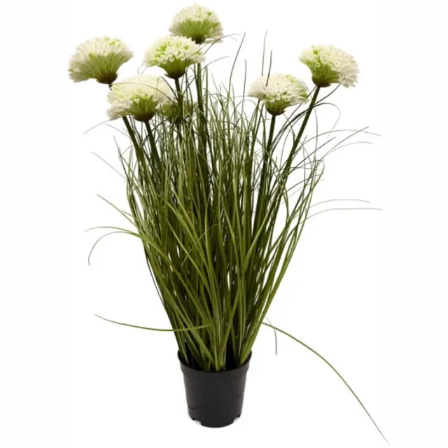 Oosterik Home Siergras met bloem wit H 62 cm kunstplant Oosterik Home onbekend