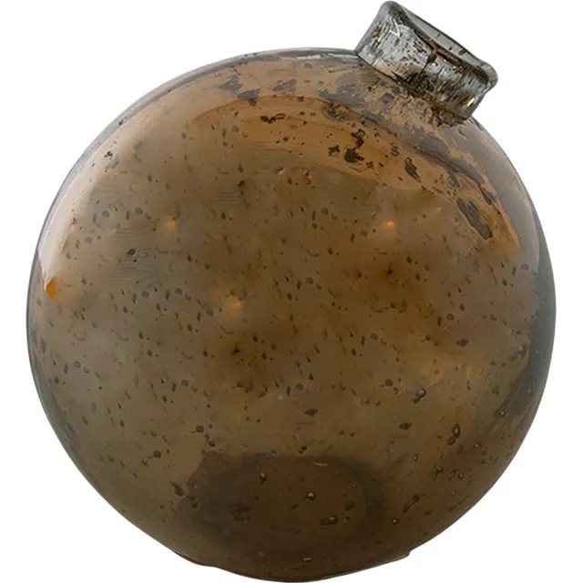 Clayre & Eef Vaas Ø 10x10 cm Bruin Glas