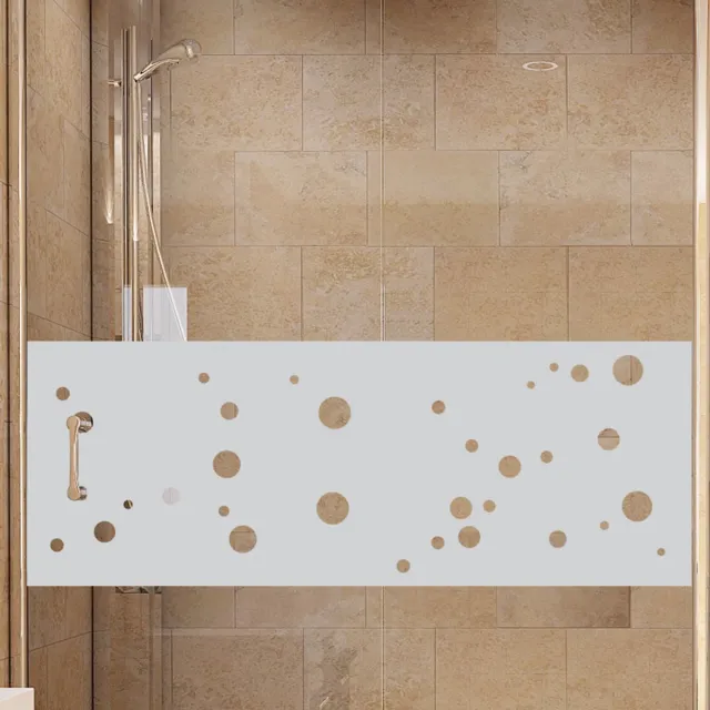 Ambiance Sticker Privacy raamfolie - Kleine bubbels - Zelfklevende raamfolie voor ramen en douchedeuren - 200x55cm Wit