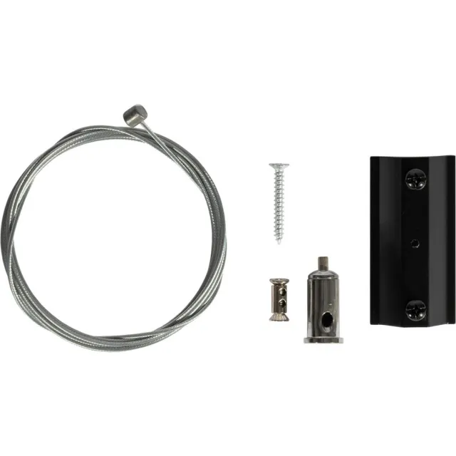 QAZQA Ophanging accessoire rail zwart 1-fase - Iconic Zwart Ophanging