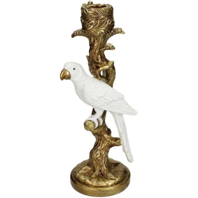 Looliving Design kunst kandelaar - Vogel Wit