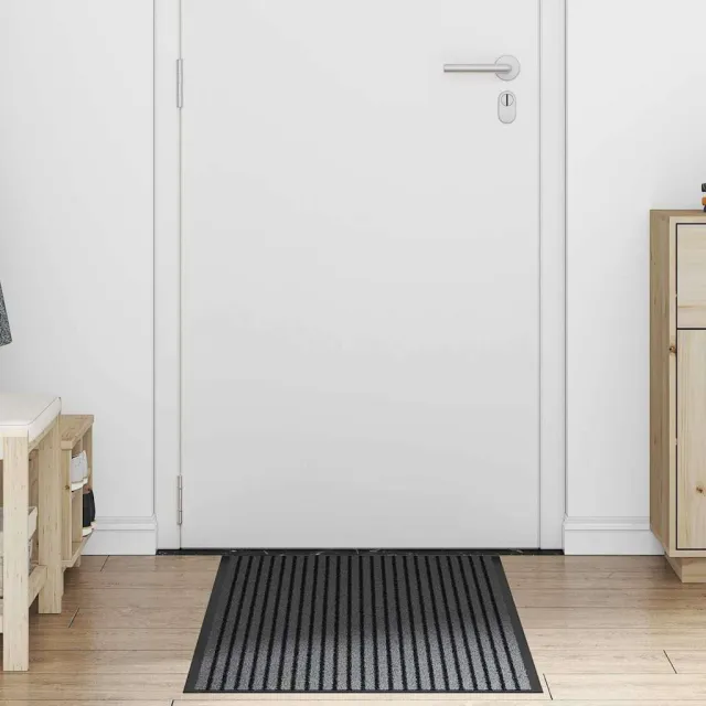 vidaXL Deurmat Zwart 60 x 150 cm Polypropyleen