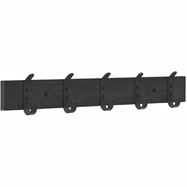 Acaza Kapstok - Wandkapstok - Kapstok Hangend - 10 Haken - 55 cm - Zwart