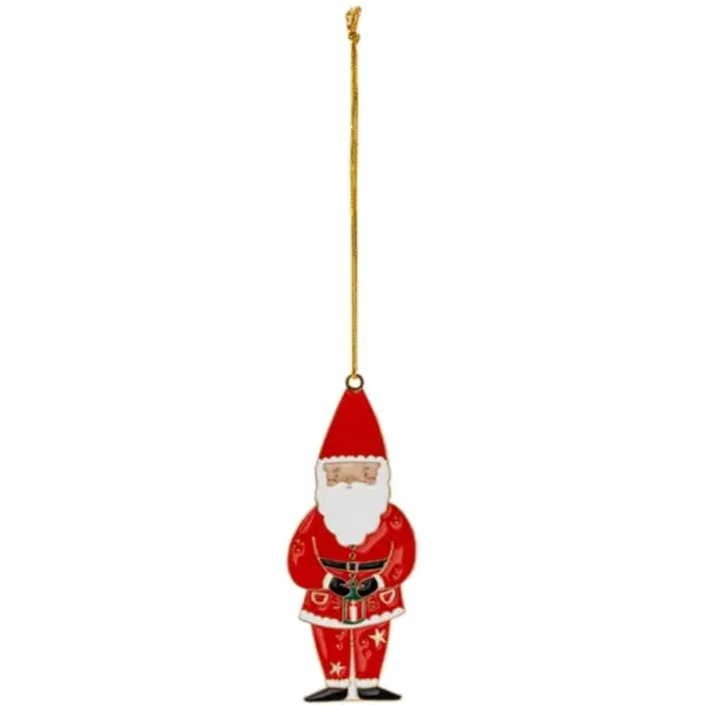 PartyDeco Kerstboomhanger kerstman metaal Multi