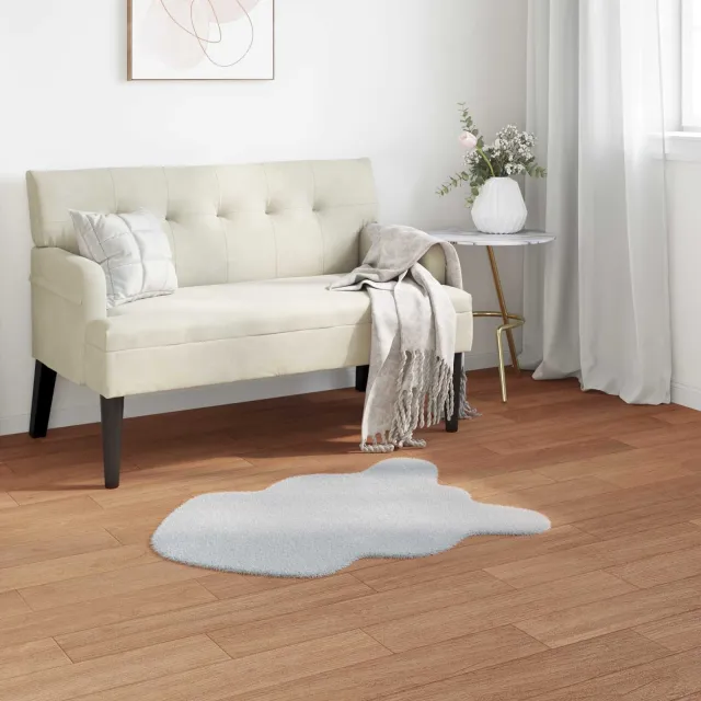 vidaXL Antislip vloerkleed van imitatie konijnenbont OLITE Grijs, foto 2