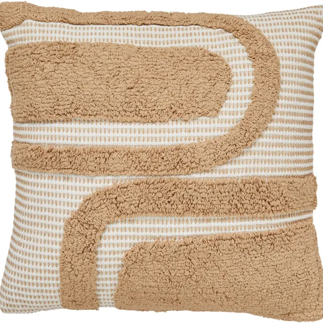 Atmosphera Créateur d'intérieur® Atmosphera - Decoratieve kussen POPPY, 50 x 50 cm Beige lin