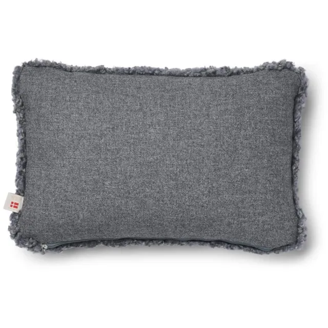 Sheepskin House Kortharig Schapenvacht Kussen - 34x52 cm Stone/Light Grey