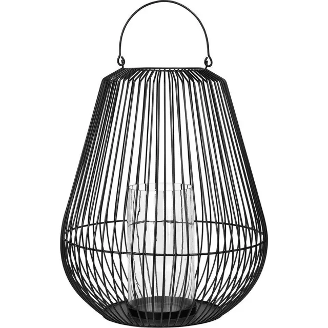 Blomus NIDEA windlicht / lantaarn zwart staal Ø50 cm (65758) Medium