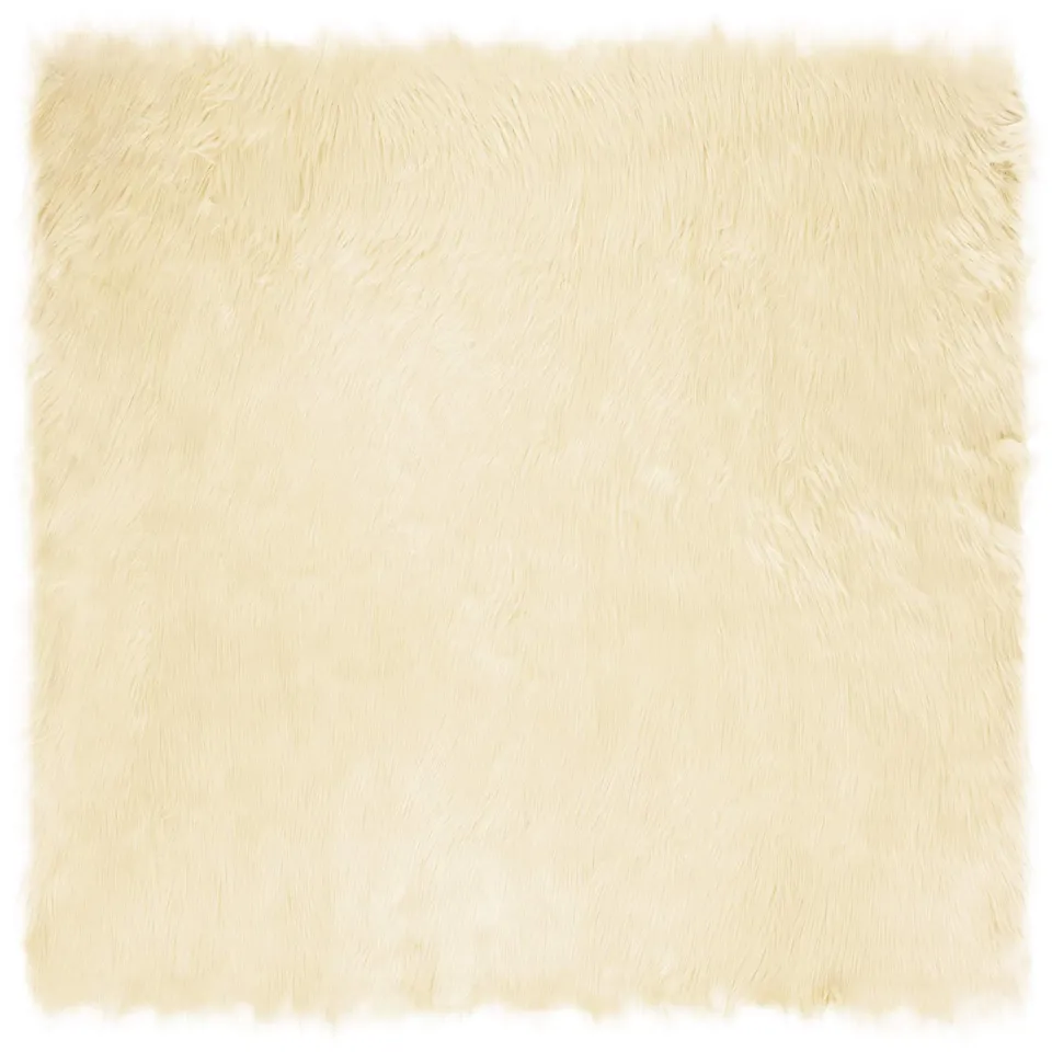 vidaXL Tapijt van imitatie TAFALLA Crèmekleurig 200 x 200 cm Polyester