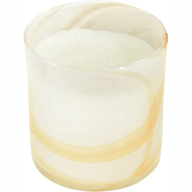Kaemingk BV Citronella kaars geurkaars in wit glas Ø12cm H12,5cm
