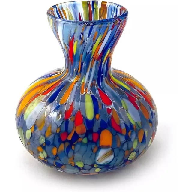 Mazzega Art & Design Murano vaas classic blauw 9cm