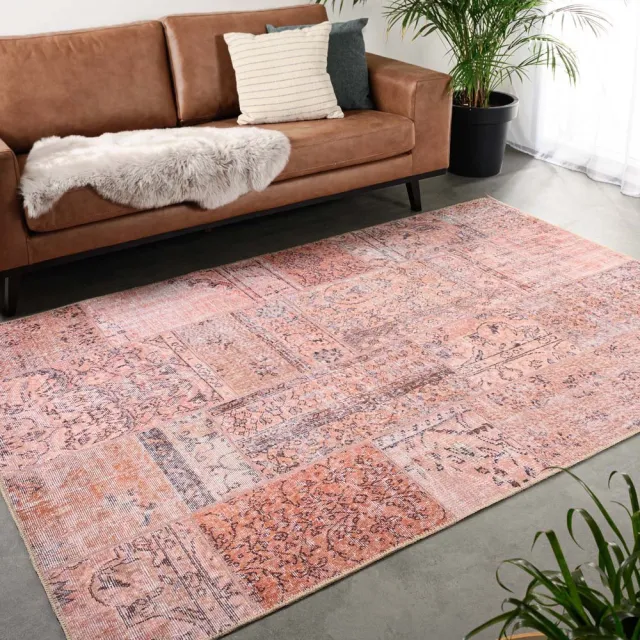 Heritaged Patchwork vloerkleed - Fade Heritage beige/terracotta 230x330
