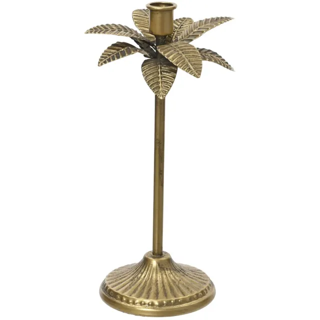 Kaemingk BV Kaemingk Decoris kandelaar Palme L goud 16,5 cm hoogte 28,5 cm