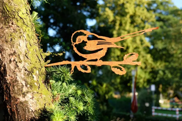 Art Bizniz Geluksvogel Mees Staal Roestbruin