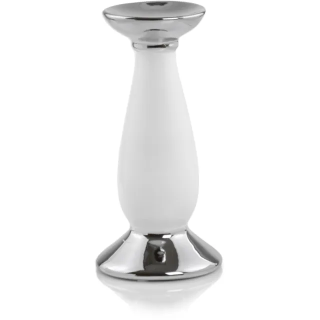 Polnix Wit-zilveren kandelaar voor diverse kaarsen, 32cm