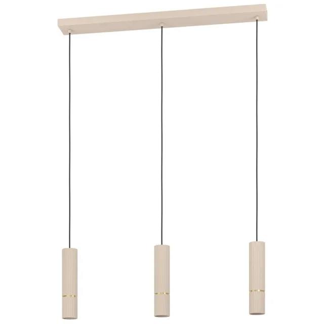 EGLO Caminia Hanglamp - GU10 - 77 cm - Zandkleur|Beige|Goud Zand;Geborsteld Messing;