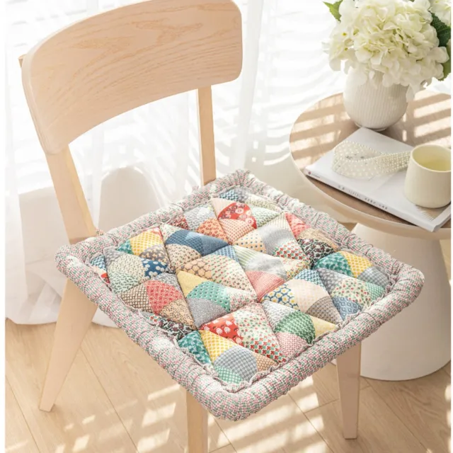 Ulisem Zitkussen 100% Katoen - Stoelkussen - Antislip - Extra Zacht - 50x50 cm - Voor Eetkamerstoel - Bureau Stoel - Tuinmeubelen - Binnen & Buiten Gebruik crème