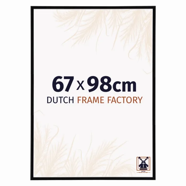 Dutch Frame Factory Fotolijst 67x98 cm - Kunststof - Zwart Hoogglans - Angers