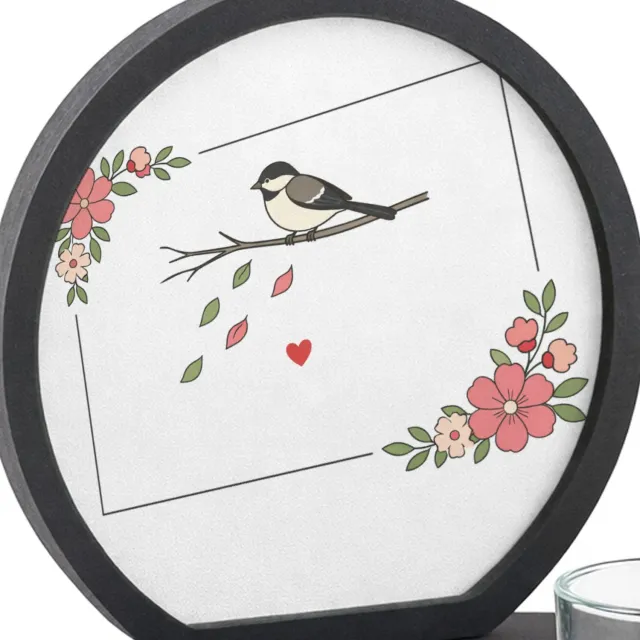 Mr Cadeautjes MDF inleg theelichthouder ~8 cm - design Een minimalistisch herinneringsontwerp met een stil natuurta | cadeau Wit