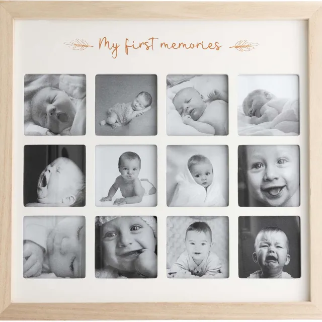 Prénatal My first memories fotolijst - Onbehandeld/Naturel - Afmeting 28.5 x 27.5 x 2 cm